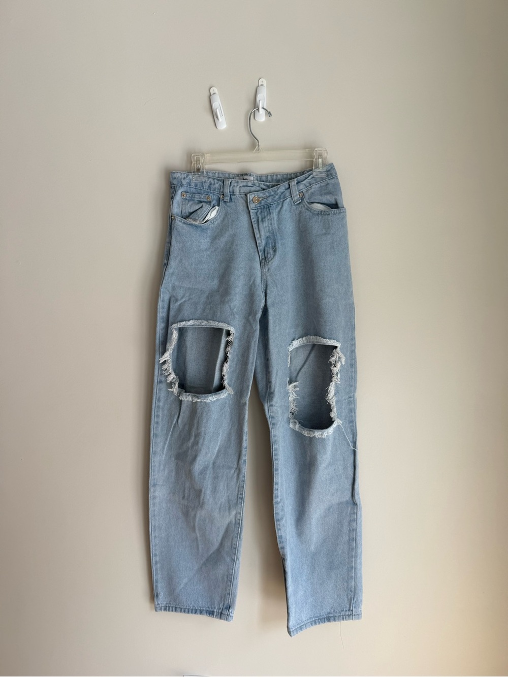 Adika Light Blue Distressed Boyfriend Jeans